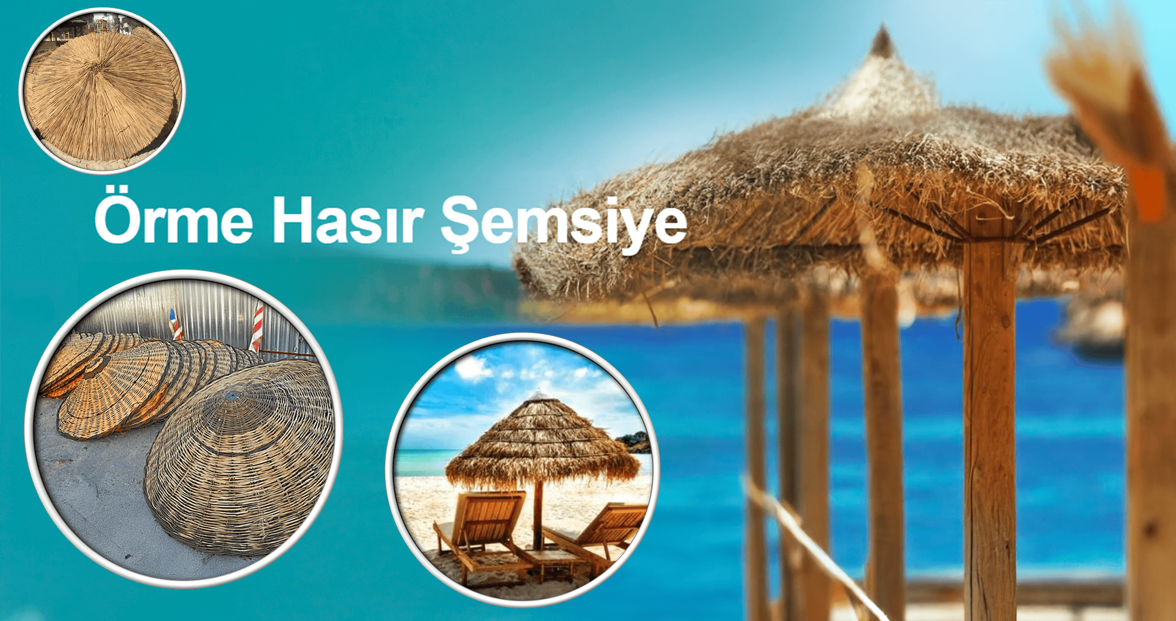 Örme Plaj Şemsiyesi | %100 Doğal